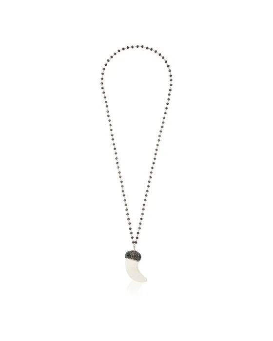Κολιέ U.S. Polo Assn. USPJ239NK, Ορείχαλκος, Ασημί / Λευκό