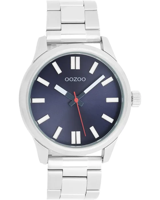 Ανδρικό ρολόι Oozoo Timepieces C11615, Μπλε καντράν, Μπρασελέ από Ανοξείδωτο ατσάλι