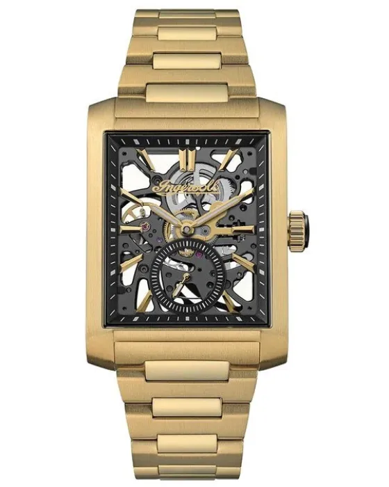 Men's watch Ingersoll The Spur Automatic I17002, Black dial, Bracelet in Stainless Steel