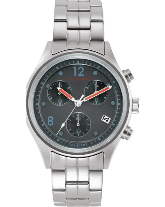 Ανδρικό ρολόι Ted Baker Beleeni BKPBLS003, Γκρι καντράν, Μπρασελέ από Ανοξείδωτο ατσάλι