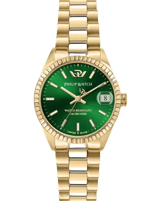 Female watch Philip Watch Caribe R8253597591, Green dial, Bracelet in Stainless Steel