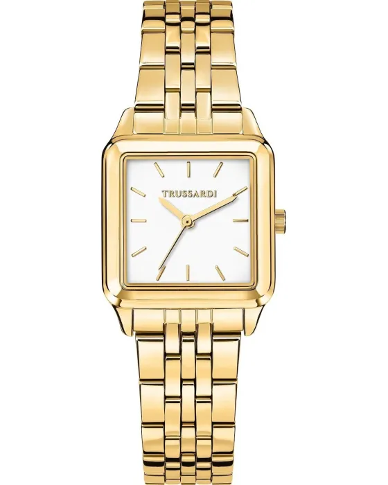 Γυναικείο ρολόι Trussardi T-Forma R2453173501, Λευκό καντράν, Μπρασελέ από Ανοξείδωτο ατσάλι