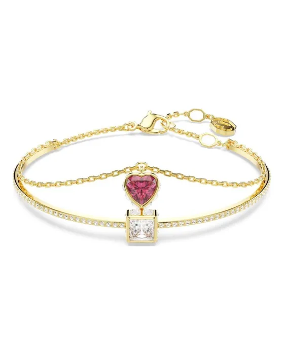 Βραχιόλι Swarovski Chroma 5683835, Ζιργκόν / Κρύσταλλα, Κόκκινο / Χρυσό
