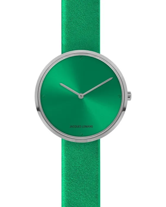 Women's watch Jacques Lemans Design 1-2056D, Green dial, Strap in Leather