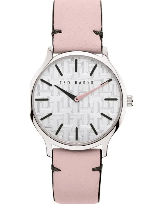 Women's watch Ted Baker Poppiey BKPPOF903, White dial, Strap in Leather