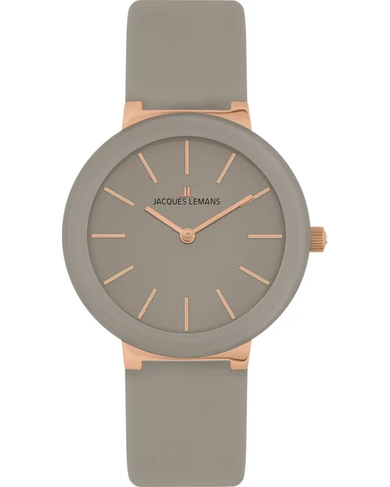 Women's watch Jacques Lemans Classic 42-9G, Grey dial, Strap in Leather