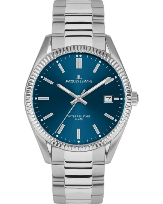 Women's watch Jacques Lemans Derby 50-4C, Blue dial, Bracelet in Stainless Steel