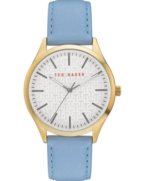 Men's watch Ted Baker Manhatt BKPMHF904, White dial, Strap in Leather