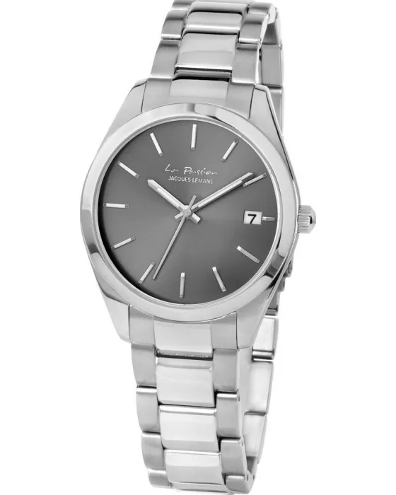 Women's watch Jacques Lemans La Passion LP-132E, Grey dial, Bracelet in Stainless Steel