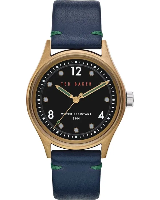 Male watch Ted Baker Beleeni Chronograph BKPBLF907, Black dial, Strap in Leather