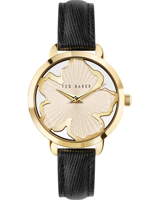 Γυναικείο ρολόι Ted Baker Lilabel BKPLIS304, Χρυσό καντράν, Λουρί από Δερμάτινο