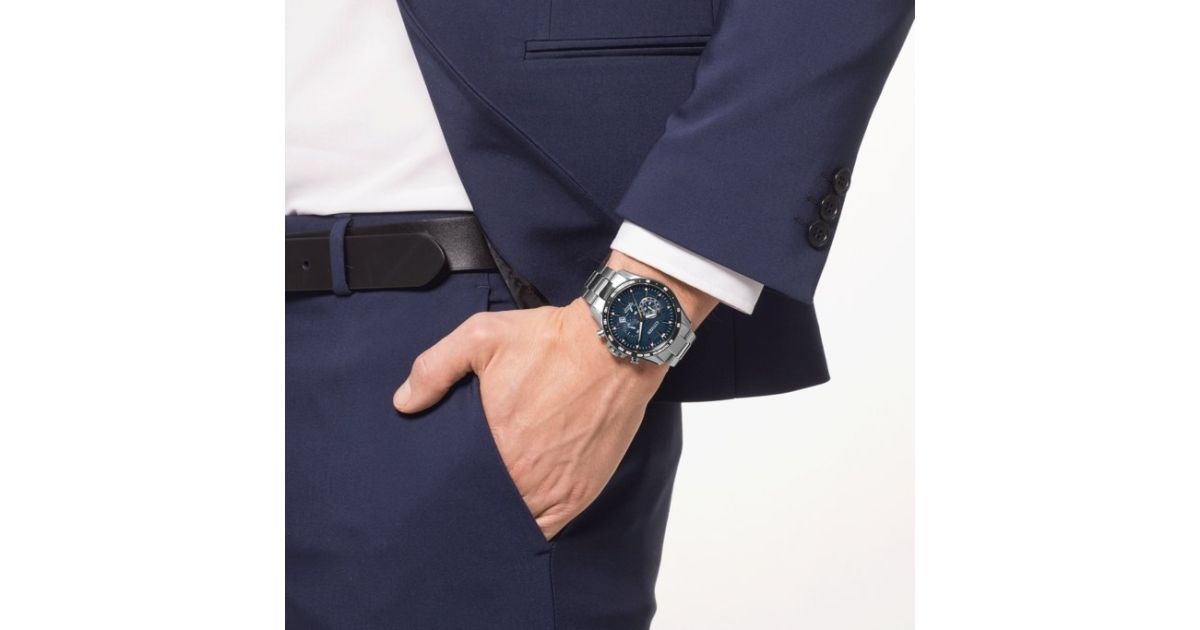 Citizen CA4444-82L Orologio Uomo Eco-Drive: Cronografo In Supertitanio Con Quadrante Blu! - 4