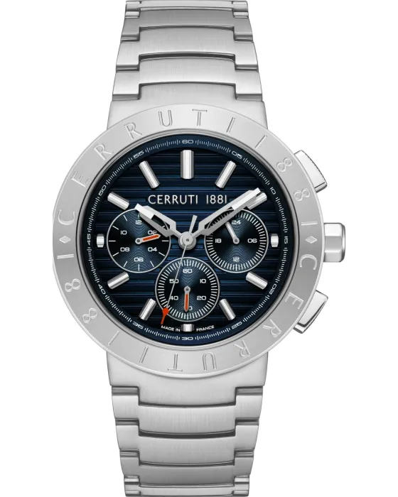 Men's watch Cerruti Filiano Chronograph CIWGK0085801, Blue dial, Bracelet in Stainless Steel