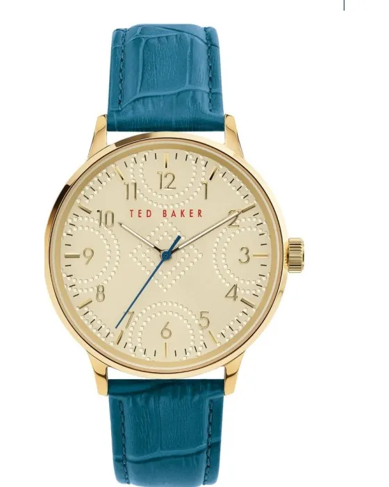 Men's watch Ted Baker Cosmop BKPCSS007, White dial, Strap in Leather
