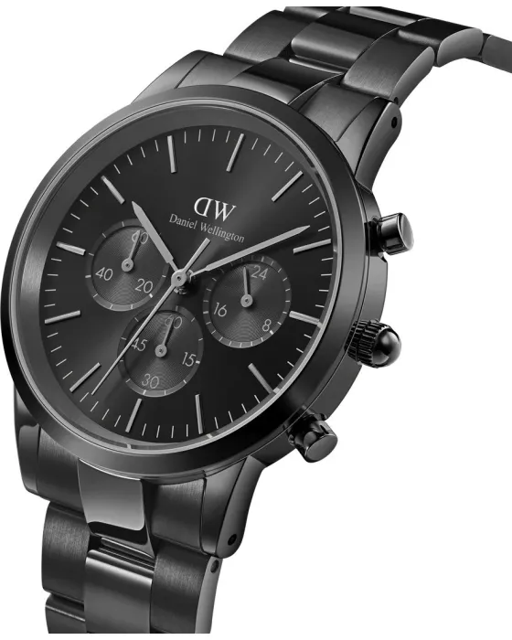Daniel Wellington Iconic Link Onyx Chronograph DW00100642 - 
