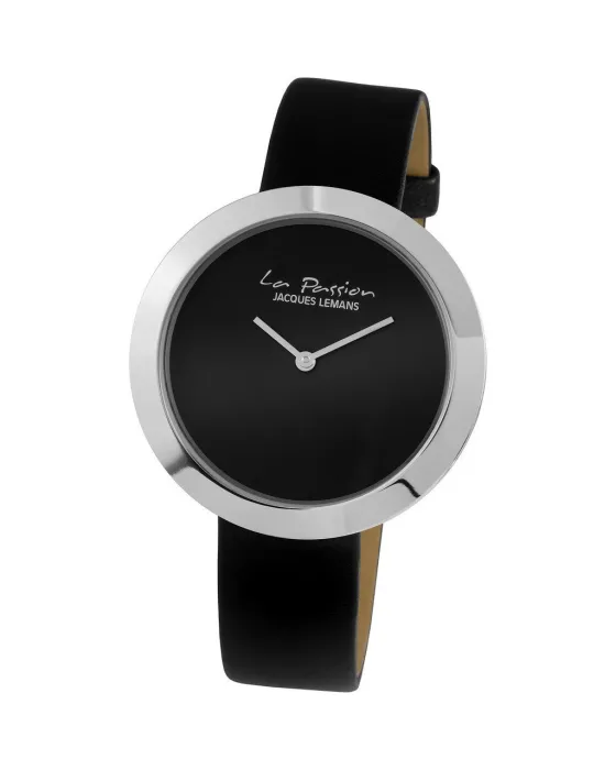 Women's watch Jacques Lemans La Passion LP-118A, Black dial, Strap in Leather