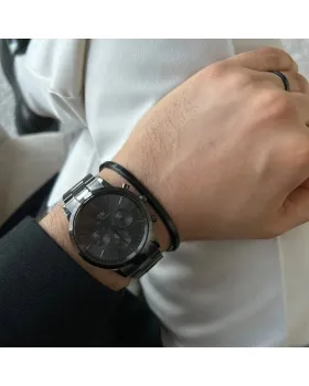 Daniel Wellington Iconic Link Onyx Chronograph DW00100642 - 