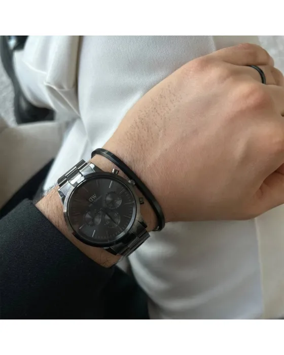 Daniel Wellington Iconic Link Onyx Chronograph DW00100642 - 