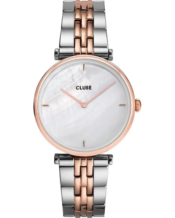 Γυναικείο ρολόι Cluse Triomphe CW0101208015, Φίλντισι καντράν, Μπρασελέ από Ανοξείδωτο ατσάλι