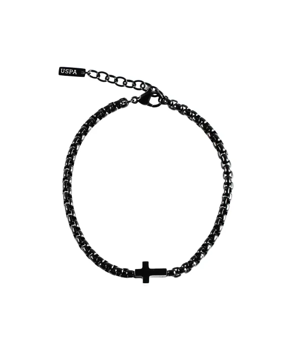 Βραχιόλι U.S. Polo Assn. JW9306BR, Ανοξείδωτο ατσάλι, Μαύρο