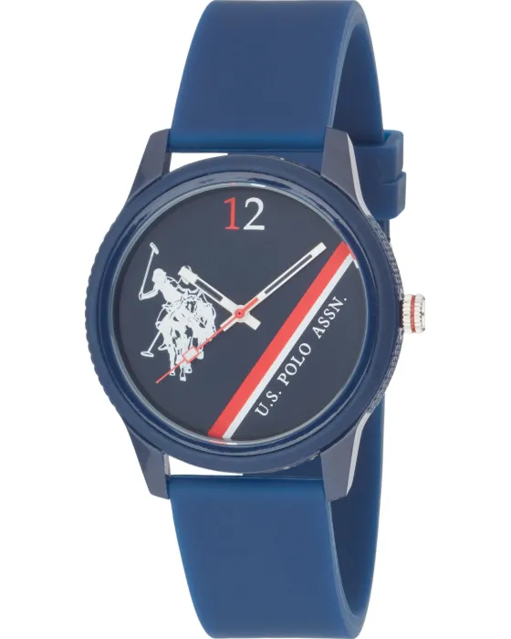 Ανδρικό ρολόι U.S. Polo Assn. Michael USP7306BL, Μπλε καντράν, Λουρί από Σιλικόνη