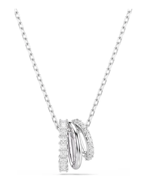 Κολιέ Swarovski Hyperbola 5737064, Επιροδιωμένο / Ζιργκόν / Κρύσταλλα, Ασημί