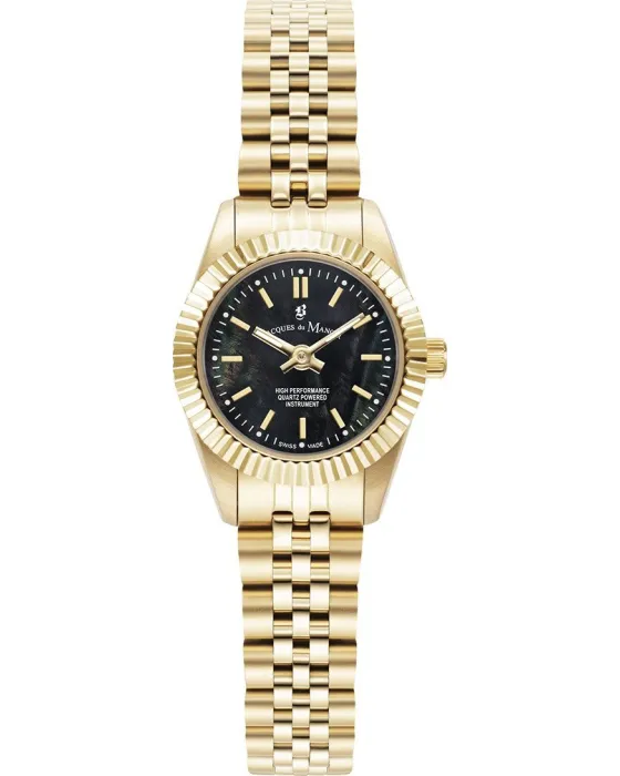 Female watch Jacques du Manoir Inspiration JWL05104, Black dial, Bracelet in Stainless Steel