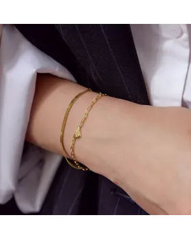 Βραχιόλι Ania Haie Triangle Kiss Pearl B059-01G - 