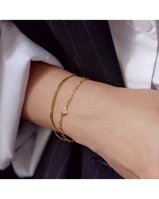 Βραχιόλι Ania Haie Triangle Kiss Pearl B059-01G - 