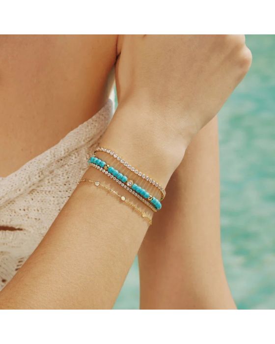 Βραχιόλι Ania Haie Lab Created Turquoise B063-04G - 