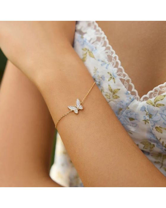 Βραχιόλι Ania Haie Butterfly Pavé B064-02G - 