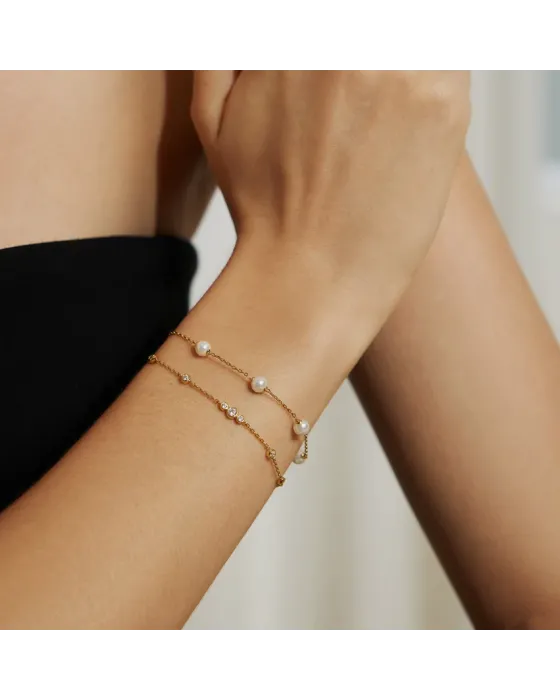 Βραχιόλι Ania Haie Sparkling Bezel Cubic Zirconia Station B065-03G - 