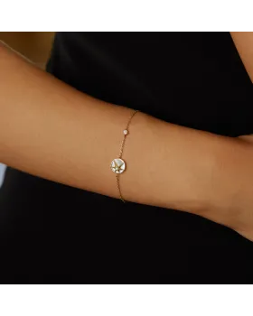 Βραχιόλι Ania Haie Gold Star Mother-of-Pearl B065-02G - 