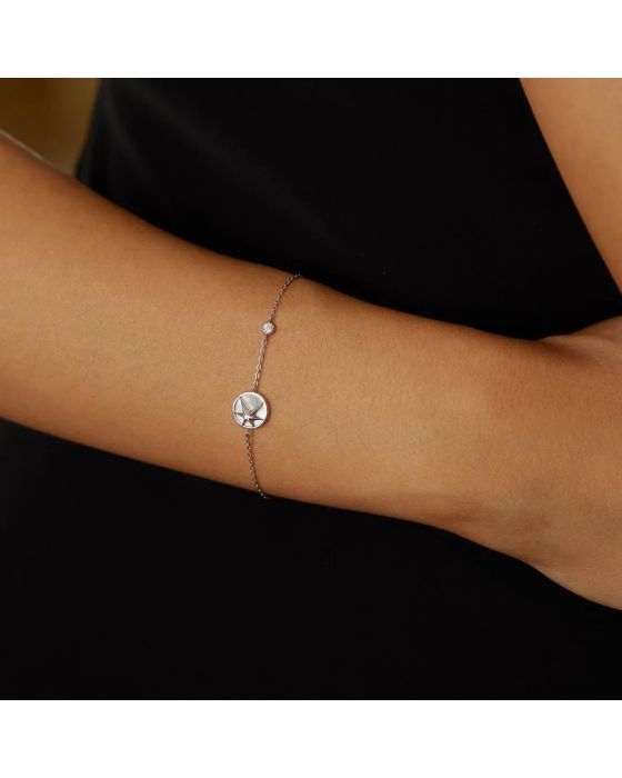 Βραχιόλι Ania Haie Silver Star Mother-of-Pearl B065-02H - 