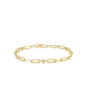 Βραχιόλι Ania Haie Bezel Station Paper Clip B069-01G