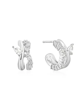 Σκουλαρίκια Ania Haie Sparkle Double Hoop E056-04H