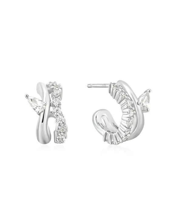 Σκουλαρίκια Ania Haie Sparkle Double Hoop E056-04H