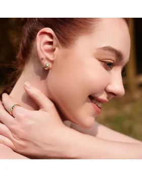 Σκουλαρίκια Ania Haie Pavé Huggies E057-04G - 