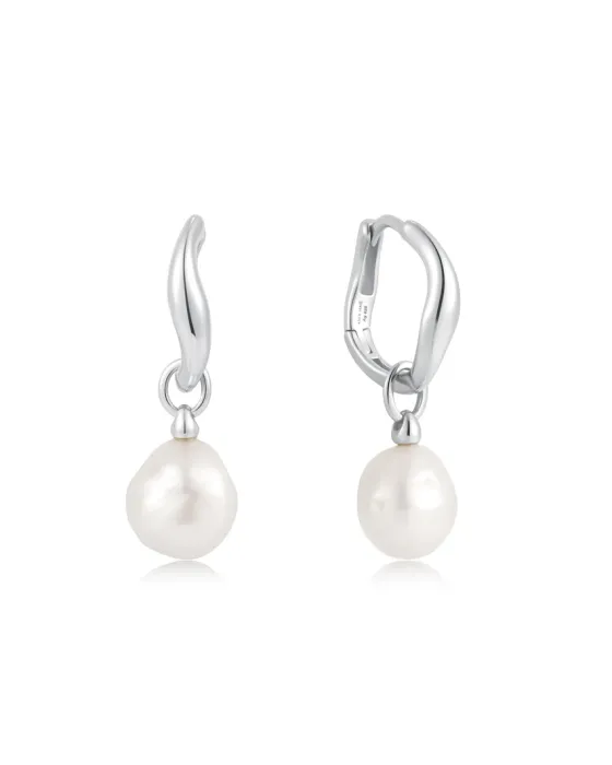 Σκουλαρίκια Ania Haie Freshwater Pearl Drop Hoops E058-05H