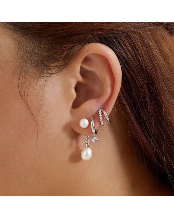 Ania Haie Freshwater Pearl Stud Ear Jackets Earrings E058-06H, view 2