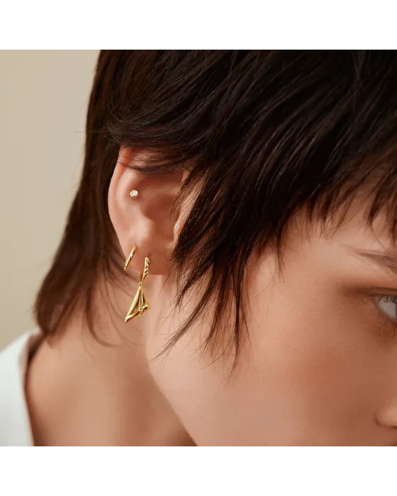 Σκουλαρίκια Ania Haie Triangle Kiss Drop Huggies E059-19G - 