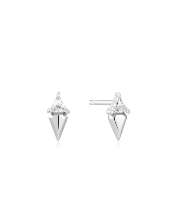 Σκουλαρίκια Ania Haie Silver Triangle Cubic Zirconia Geometric Stud Ear Jackets E059-04H