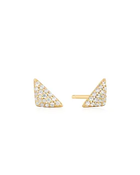 Σκουλαρίκια Ania Haie Triangular Pavé Studs E059-06G
