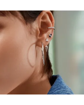 Σκουλαρίκια Ania Haie Plain Oversized Hoops E059-21H - 