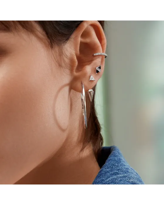 Σκουλαρίκια Ania Haie Plain Oversized Hoops E059-21H - 