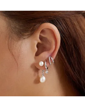 Σκουλαρίκια Ania Haie Cubic Zirconia Drop Huggies E059-12H - 