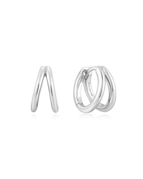 Σκουλαρίκια Ania Haie Double Huggies E059-14H