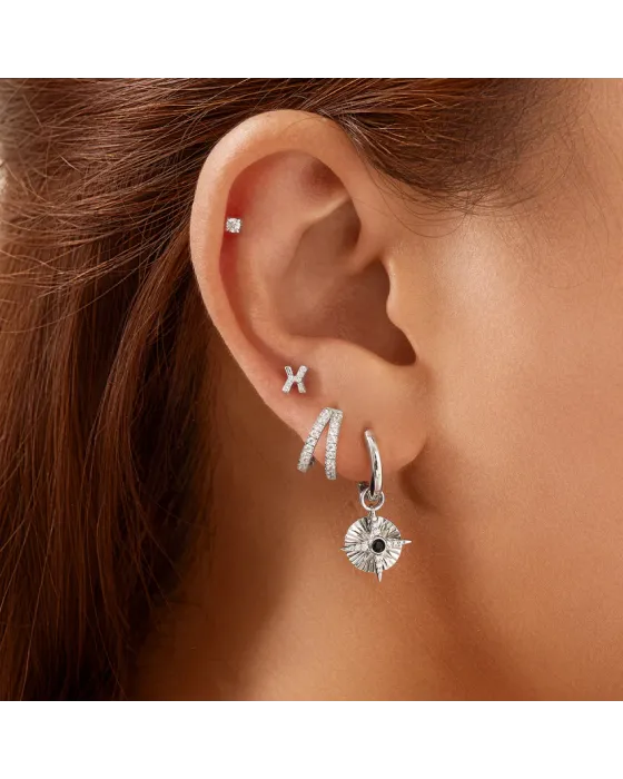 Σκουλαρίκια Ania Haie Astrolabe Charm Huggies E059-20H - 