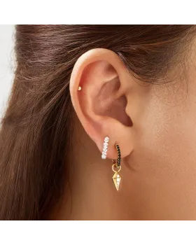 Σκουλαρίκια Ania Haie Cubic Ziconia Huggies E060-01G - 