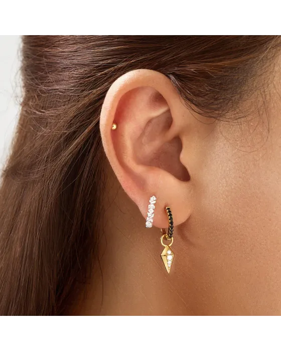 Σκουλαρίκια Ania Haie Cubic Ziconia Huggies E060-01G - 